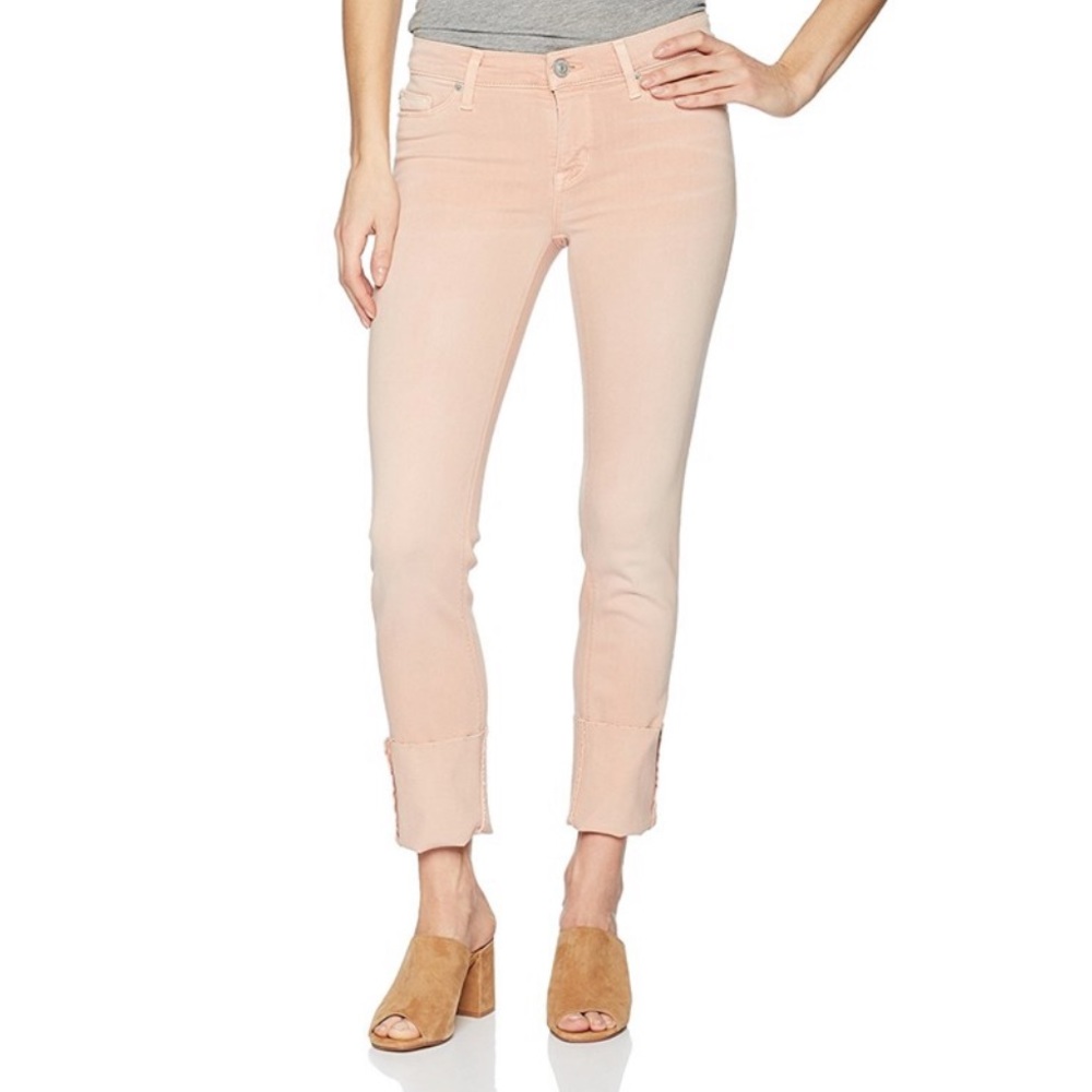 HUDSON WOMENS TALLY DEEP CUFF CROPPED SKINNY JEANS